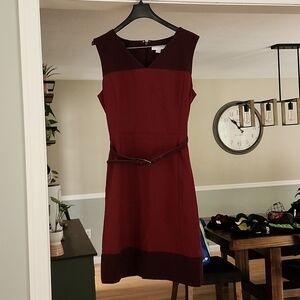 New York & Company, cranberry and maroon, size 6 dress